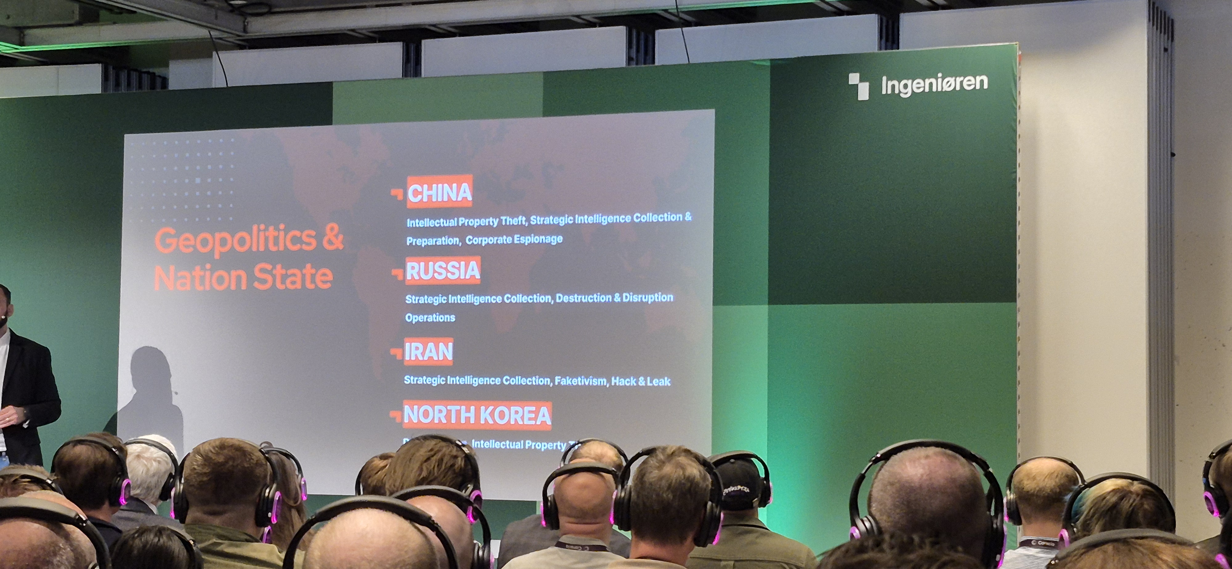 Conference floor at V2 Security